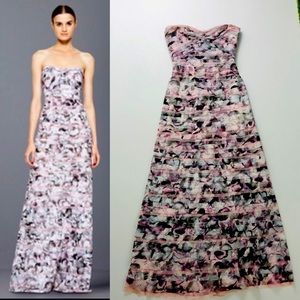 BCBGMaxAzria | Dresses | Bcbg Maxazria Erika Maxi Dress Floral Tiered Mesh  | Poshmark